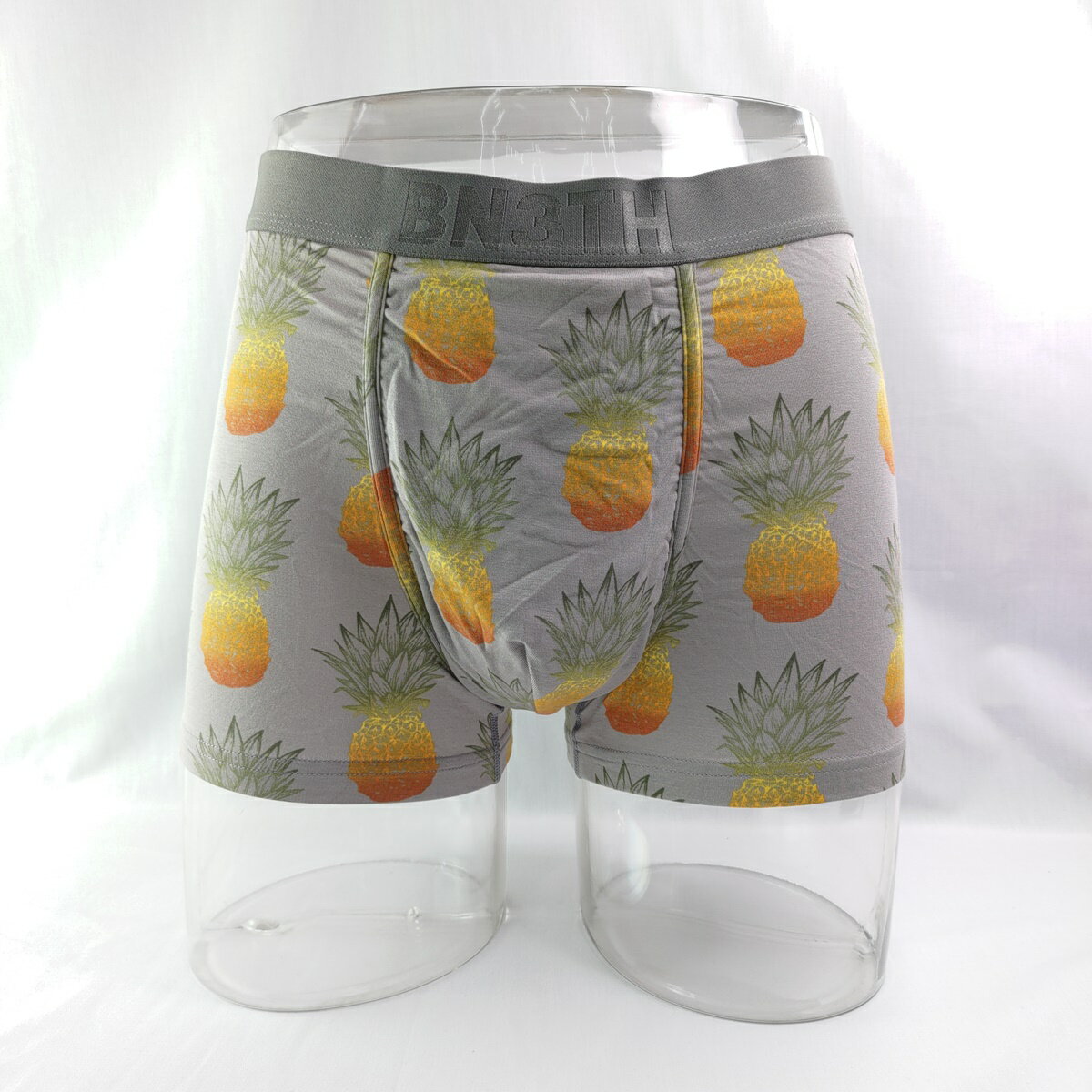 BN3TH 加拿大專櫃品牌 天絲 3D立體囊袋內褲 M211021A039 經典短版 鳳梨/灰【iSport愛運動】