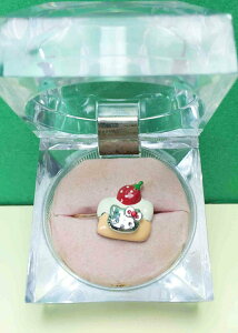 【震撼精品百貨】Hello Kitty 凱蒂貓 造型戒指-蛋糕 震撼日式精品百貨