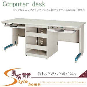 《風格居家Style》防盜式雙人教學電腦桌 192-03-LO