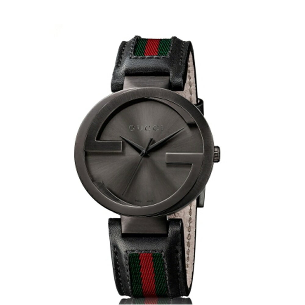 送禮首選★GUCCI Interlocking-G 雙G低調時尚皮帶腕錶42mm(YA133206) 附提袋【全館滿額折價★APP下單點數4倍送】線上購買享 實體門市同步服務