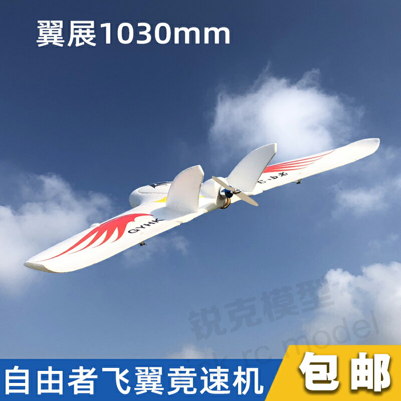 航模固定翼遙控飛機自由者三角翼 電動模型高速竟速機 翼展1030mm