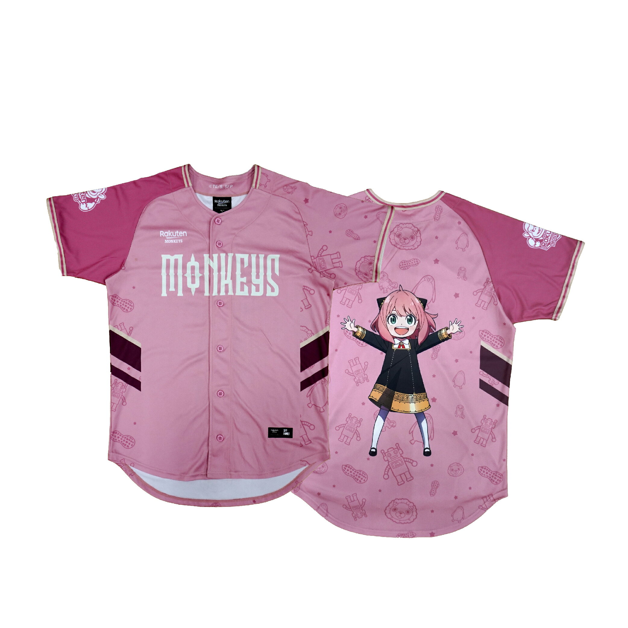 Rakuten MonkeysX間諜家家酒球衣-粉