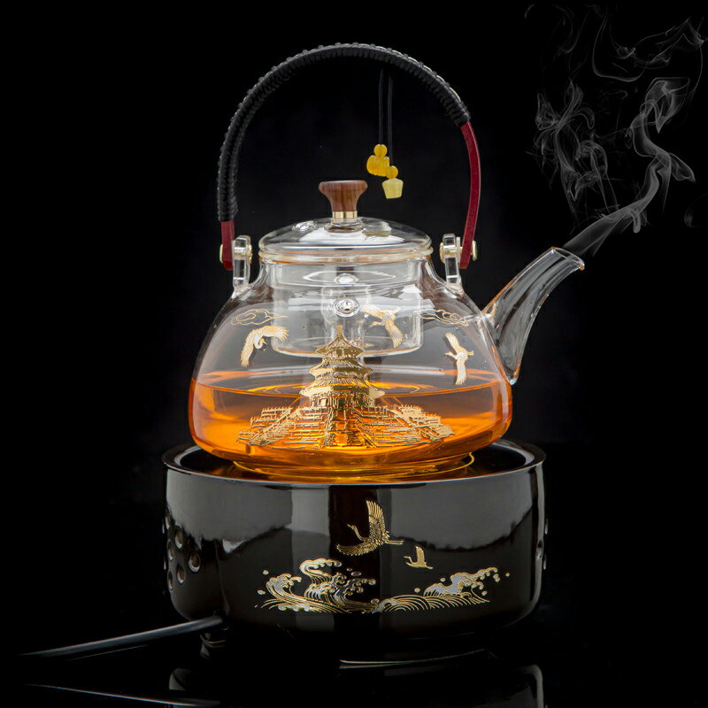 電陶爐煮茶燒水壺家用耐熱耐高溫玻璃泡茶壺紅茶普洱煮茶器煮茶爐