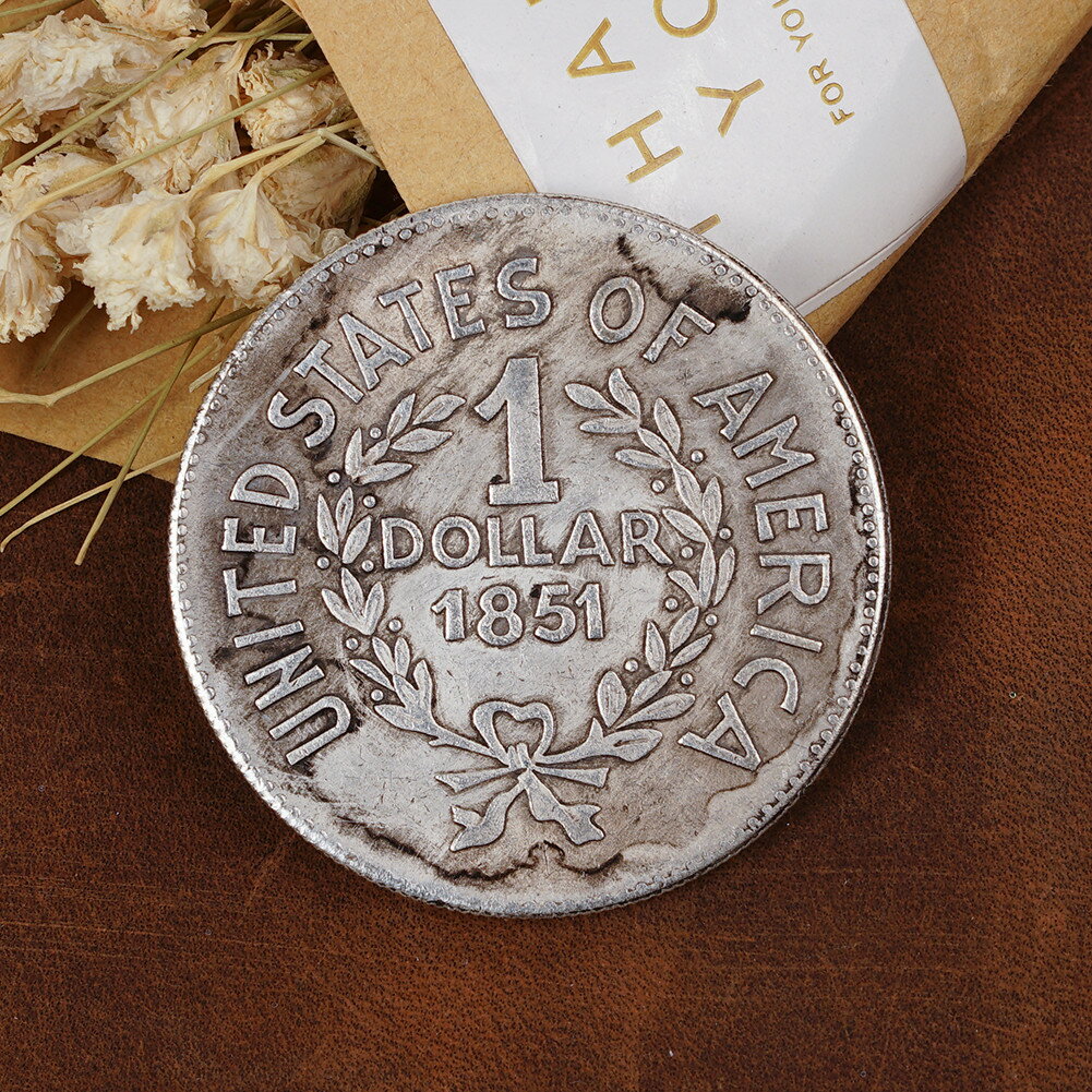 1851年美國銀元1美金自由銀幣銀圓外國硬幣仿古錢幣古玩收藏鷹洋| 協貿國際日用品生活3館| 樂天市場Rakuten