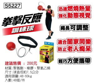 成功 SUCCESS S5227 拳擊反應訓練球 反應訓練 攜帶型訓練球