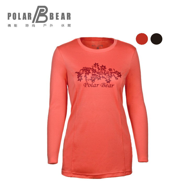 【POLAR BEAR】女排汗保暖長版印花T恤-15T29