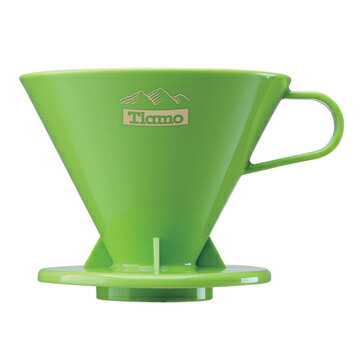 金時代書香咖啡 Tiamo V02圓錐PP 濾器 (綠) 附量匙 HG5277