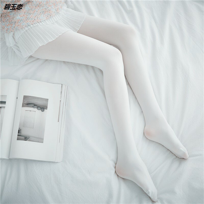 開襠白色絲襪女夏季薄款天鵝絨連褲襪春秋款可愛日系性感免脫襪子