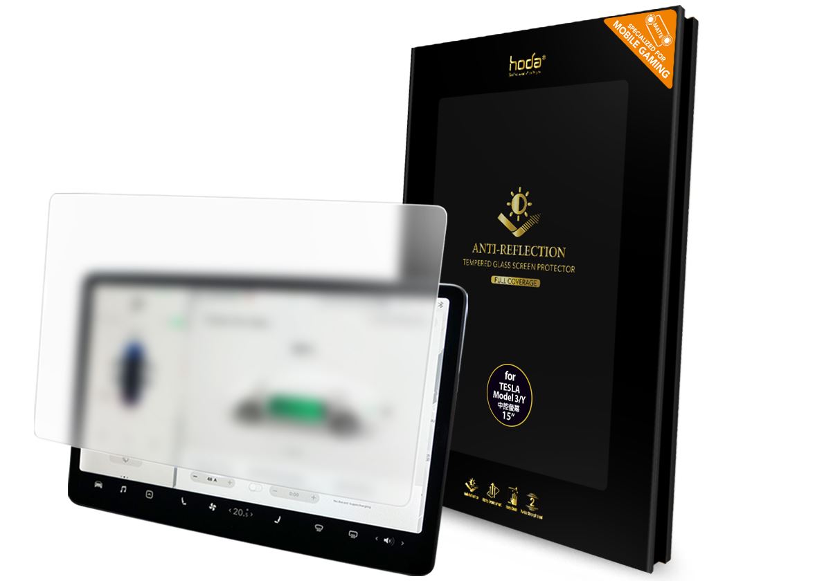hoda【特斯拉 Tesla Model 3 / Model Y 15吋】霧面AR抗反射玻璃保護貼