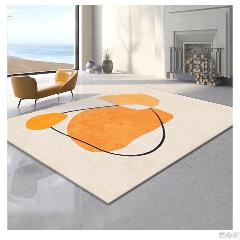 北歐風簡約地毯 加厚水晶絨 抽象幾何風 客廳 臥室 地墊 防滑地毯 家用地墊床邊毯 沙發地毯