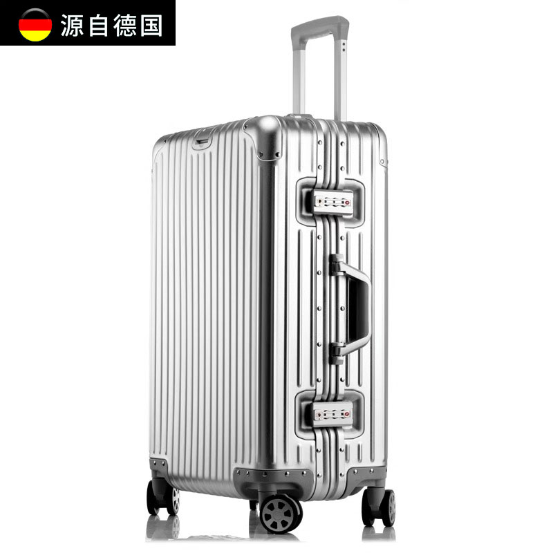 【臺灣公司 可開發票】德國工藝全鋁鎂合金拉桿箱男行李箱女登機箱32寸大容量密碼旅行箱