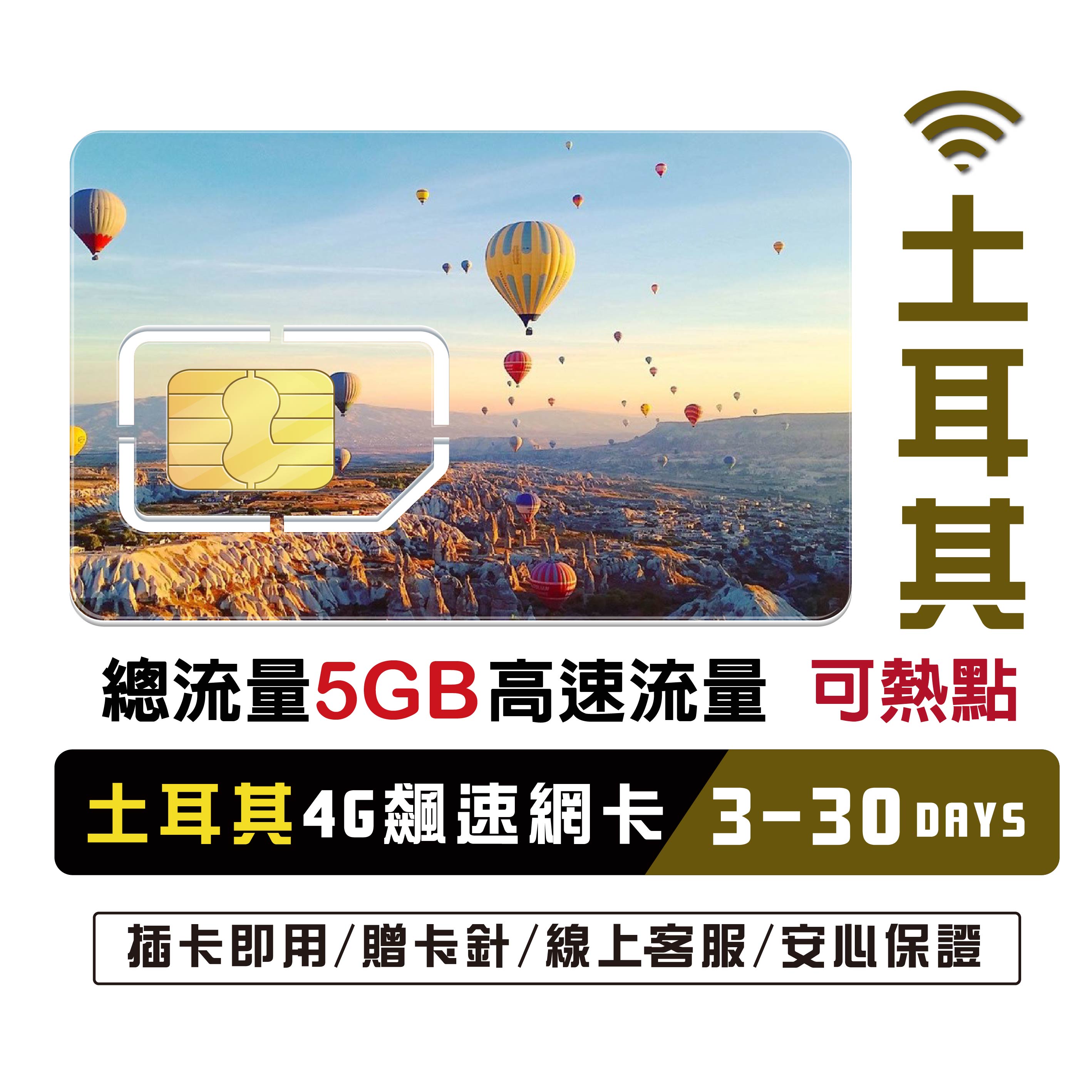 世界網卡｜土耳其上網卡 5GB旅遊網路卡 免開通 vodafone / Turkcell訊號 網路卡