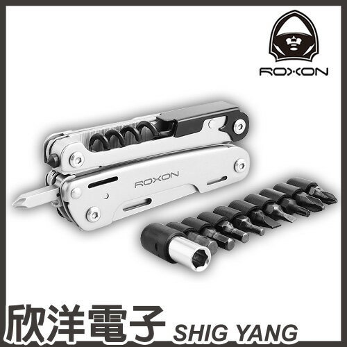 ※ 欣洋電子 ※ ROXON 風暴-16合一多功能鉗子 (S801 )A00249尖嘴鉗/開瓶器/十、一字起子/剪刀/鋸子等