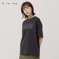 a la sha 簡約LOGO中性棉T a la sha 簡約LOGO中性棉T