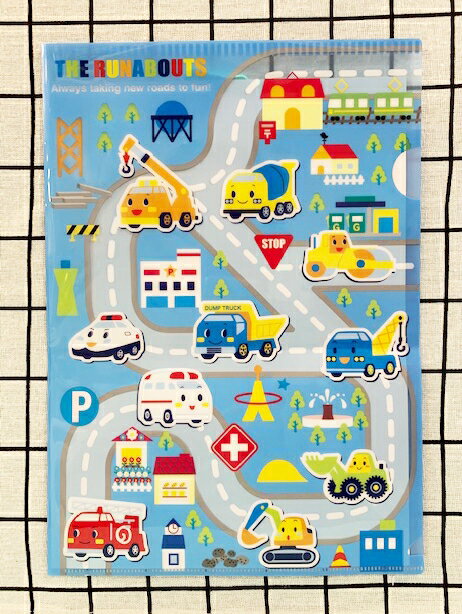 【震撼精品百貨】The Runabouts RB工程車 三麗鷗工程車文件袋/收納袋-淺藍#05260 震撼日式精品百貨