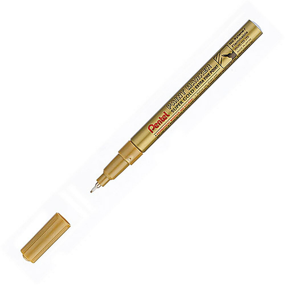 【史代新文具】飛龍Pentel MFP10-X 0.6mm 金色 極細字油漆筆