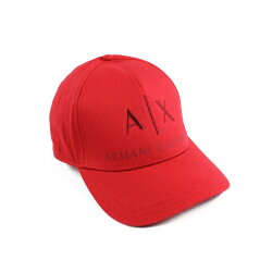 美國百分百【全新真品】Armani Exchange 棒球帽 AX 帽子 遮陽帽 魔鬼氈 經典 logo 紅色 H619