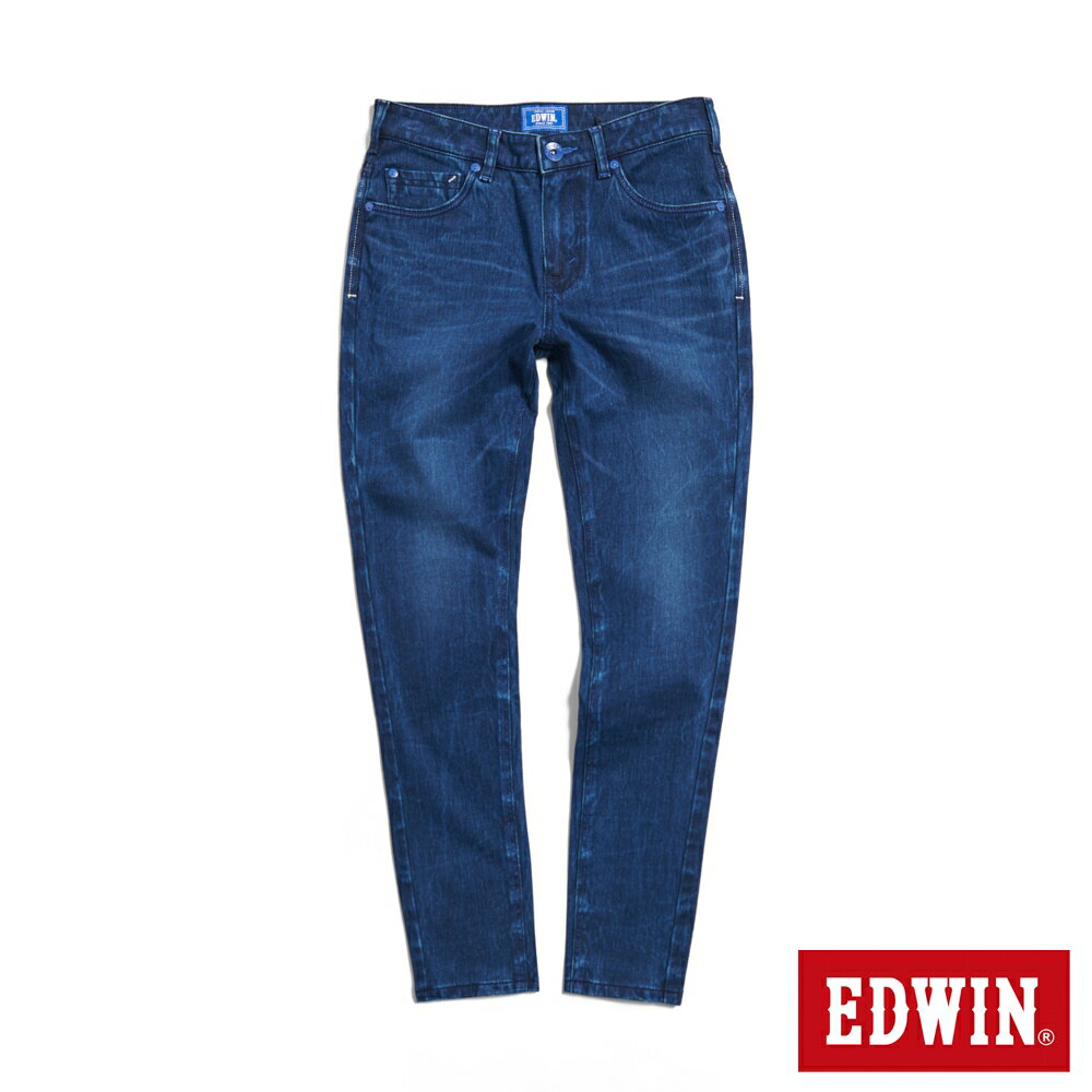 EDWIN EDGE 棉彈力丹寧窄管直筒褲-女款 石洗綠