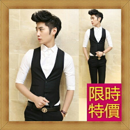 現貨+預購 西裝背心西服馬甲-韓版時尚修身男外套2色57h47【獨家進口】【米蘭精品】