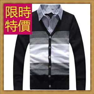 毛衣 長袖襯衫-假兩件造型針織羊毛男上衣3色59ac12【獨家進口】【米蘭精品】