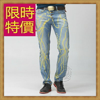 牛仔褲 單寧長褲-直筒個性男褲子2色59i29【獨家進口】【米蘭精品】