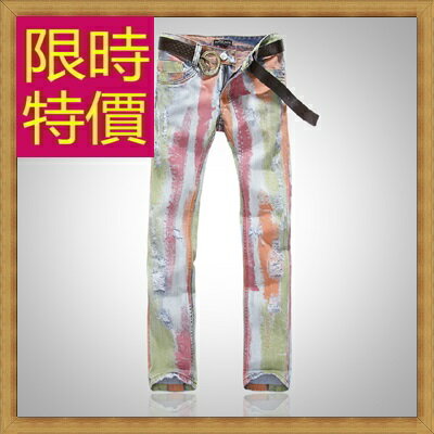 牛仔褲 單寧長褲-直筒個性男褲子1色59i30【獨家進口】【米蘭精品】