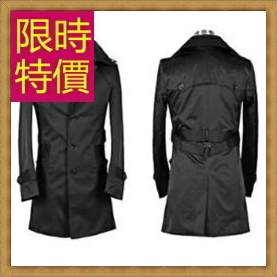 風衣外套 男大衣-保暖修身長版男外套3色59r19【獨家進口】【米蘭精品】