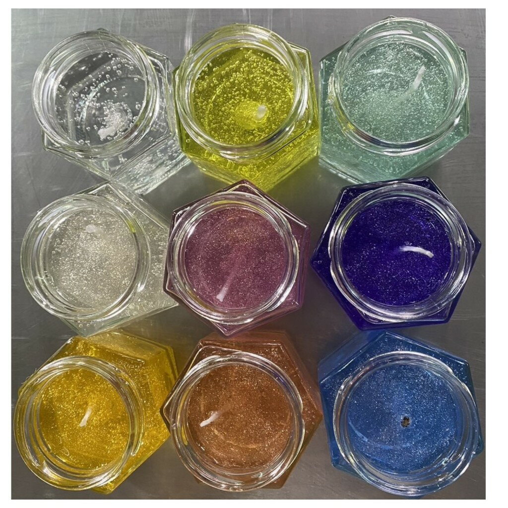 鳳梨瓶裝~~水晶蠟燭(添加銀離子) 1