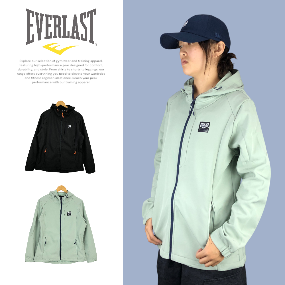 【滿千折百】EVERLAST 外套 兩色 內刷毛 貼合 連帽外套 女 4152144020 4152144071