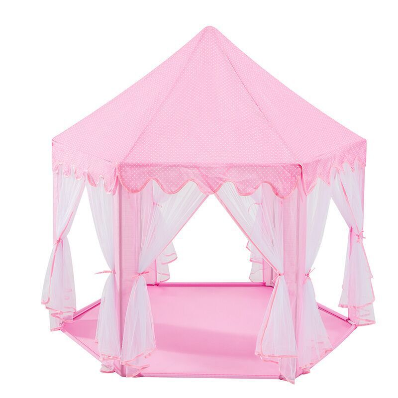 免運 可開發票 兒童室內薄紗六角帳篷寶寶裝飾游戲屋 公主游戲城堡帳篷玩具屋