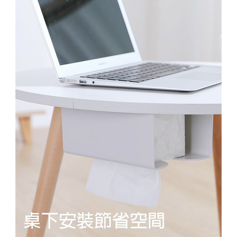 簡約黏貼式紙巾架【Y025】台灣出貨 免打孔壁掛面紙盒 黏貼式衛生紙盒 置物架 衛生紙架 面紙收納架 廁所 櫥櫃 收納 5