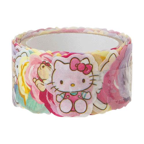 Hello Kitty 可拆式 紙膠帶 貼紙 玫瑰 造型 文具 三麗鷗 凱蒂貓 KT 日本製 正版 J00030101