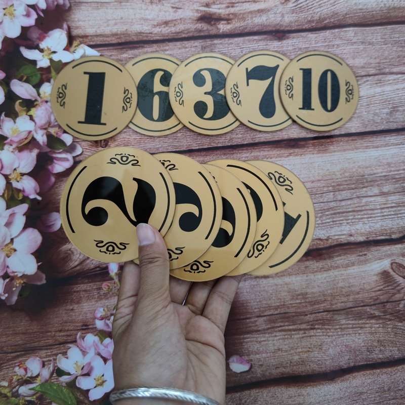 免運/可開票 快速出貨 個性數字編號貼桌號牌創意網紅桌子號碼牌餐廳餐桌防水桌號牌