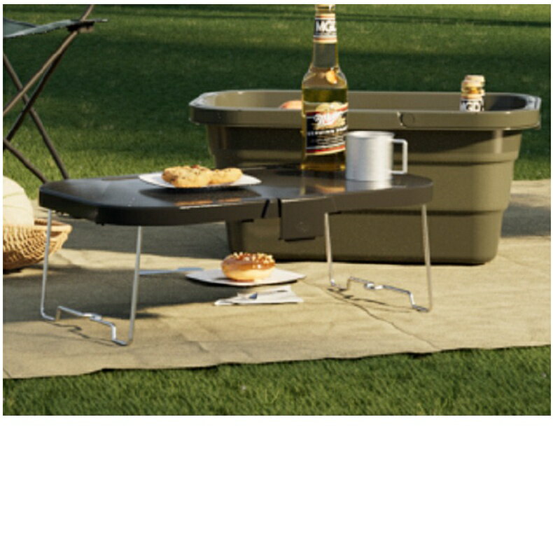 摺疊購物籃 野餐提籃 帶蓋子摺疊水桶 多功能户外可折疊野餐籃大容量露營收納籃加野餐桌 露營收納桌 6