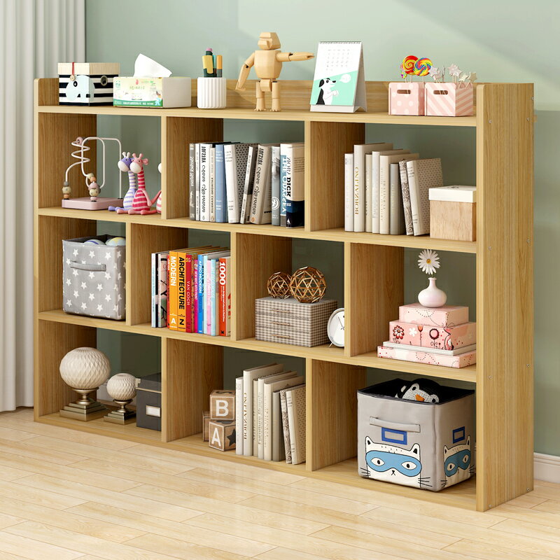 兒童書架落地客廳臥室收納置物架子簡易木質經濟型小書柜簡約現代