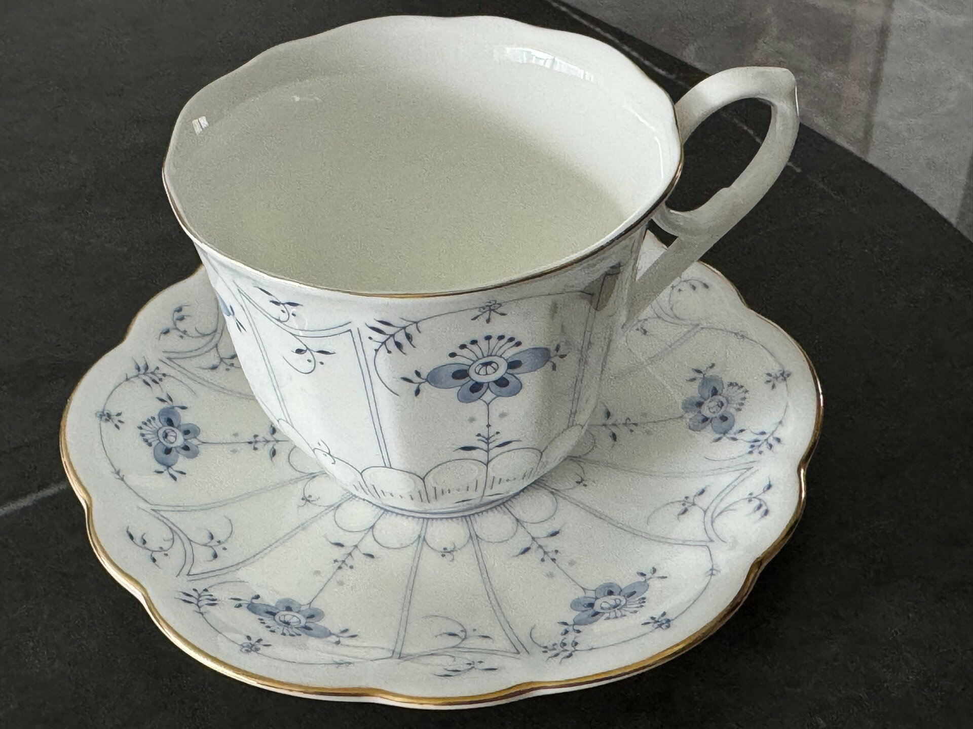 日本vintage中古 Mikasa青花唐草咖啡杯碟日本迴流
