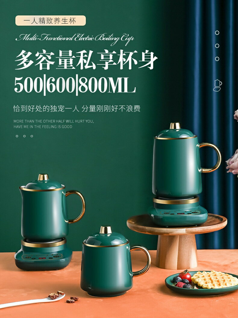 養生電燉杯高顏值辦公室小型加熱水杯煮茶煮粥迷你熱牛奶神器一人
