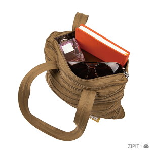 【築實精選】ZIPIT美國進口新款 × Zipper Small Tote Bag - Khaki 小托特包 (卡其色)