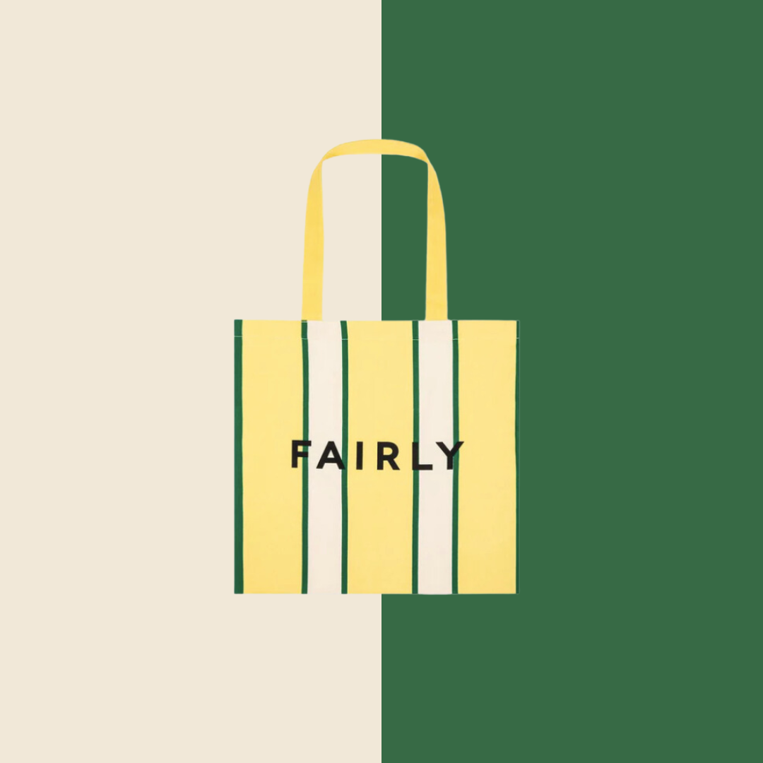 Jimmy Fairly 夏日系列帆布袋 共有四種花色 （白綠/黃綠/紫黃/橘紫）