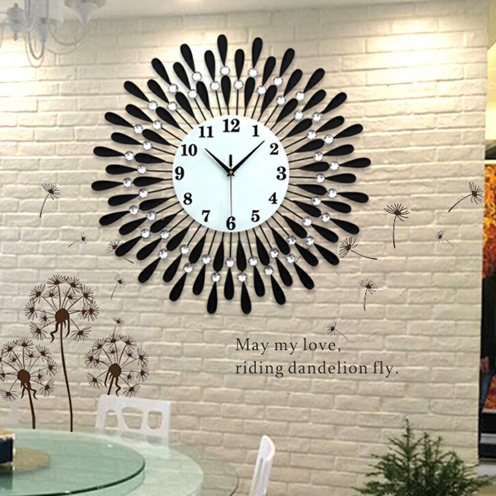 電子壁鐘客廳裝飾掛鐘靜音錶個性創意時鐘家用鐘錶歐式石英鐘DF 清涼一夏钜惠