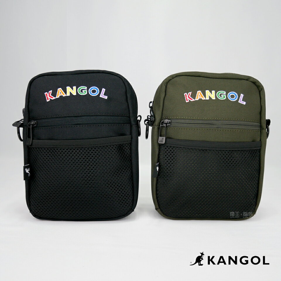 KANGOL 袋鼠 電繡側背包 斜背包 隨身小包 電繡LOGO 6055380870
