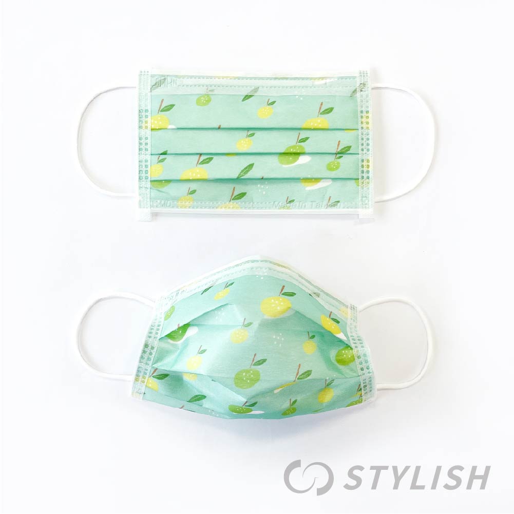 【STYLISH 史戴利】果綠小檸檬_機能運動口罩_兒童_防水防汗_30入-MIT&MD雙鋼印醫療級