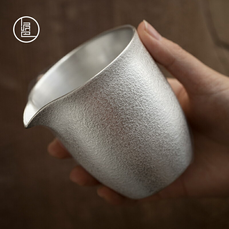 泥巴人銀釉公道杯手工陶瓷分茶器茶海功夫茶具茶道大號倒茶日式