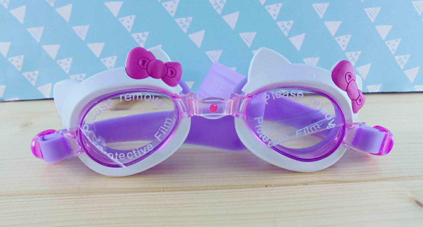 【震撼精品百貨】Hello Kitty 凱蒂貓 KITTY蛙鏡-聖代圖案-紫色 震撼日式精品百貨