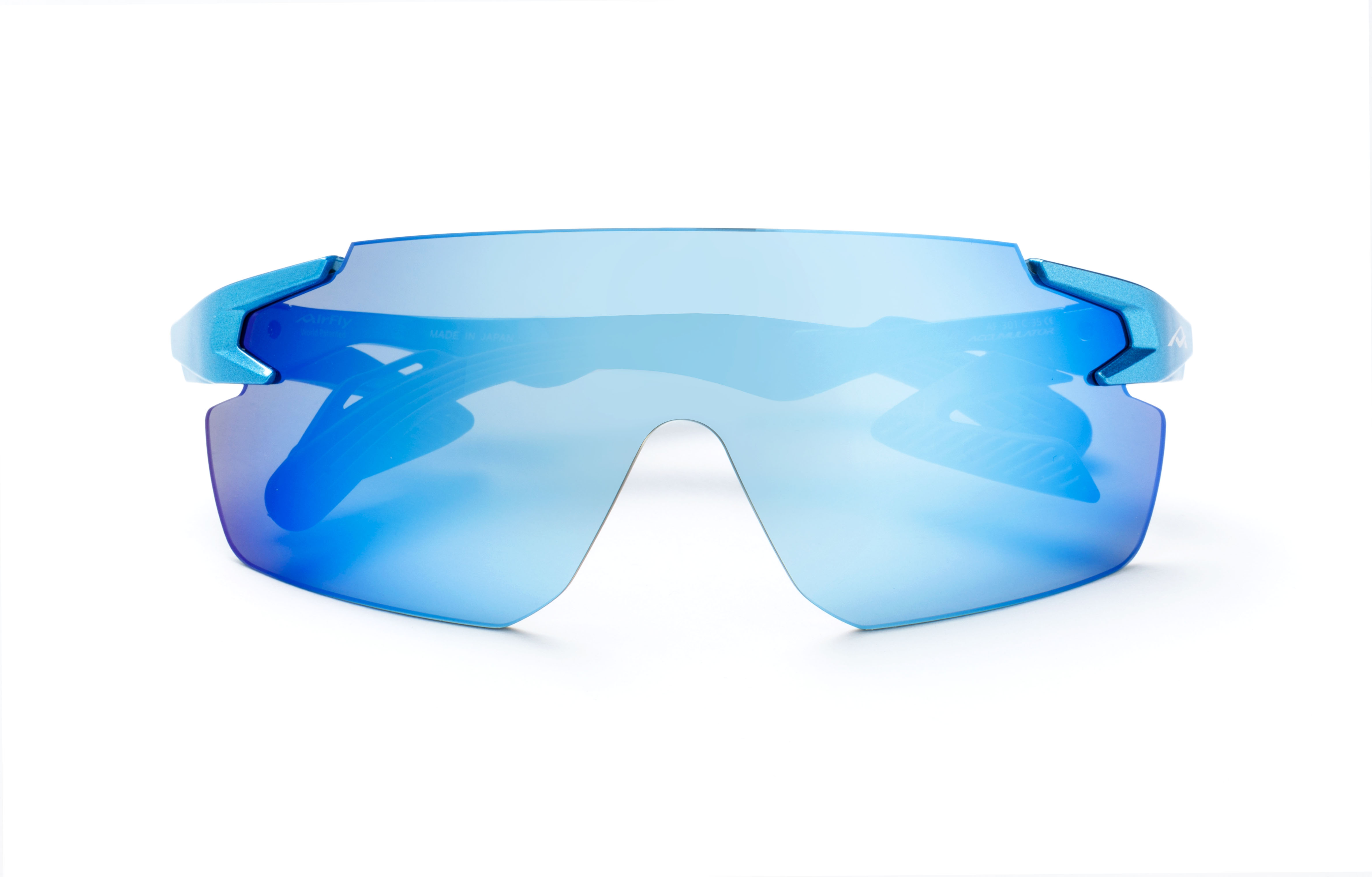 【AirFly】AF302WP-C35 無鼻墊運動太陽眼鏡 小臉福音 偏光藍色鏡片 海水藍/灰 1