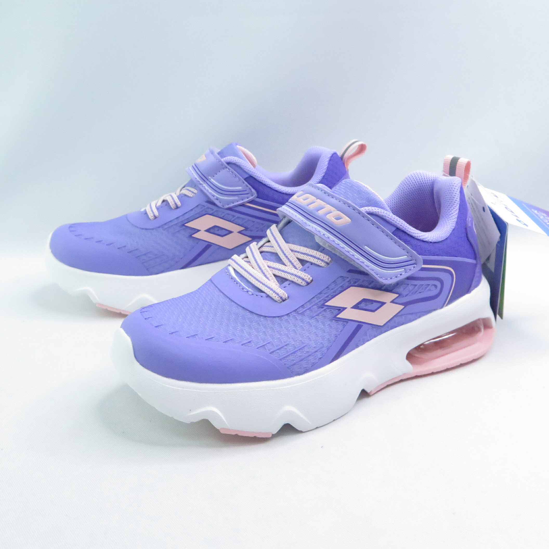 LOTTO LT5AKR9217 GELA LITE 中大童 跑鞋 魔鬼氈 氣墊 緩震 紫【iSport愛運動】