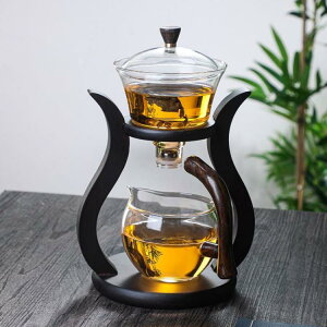 半全自動茶具玻璃懶人功夫茶杯套裝家用磁吸茶壺客廳泡茶神器中式