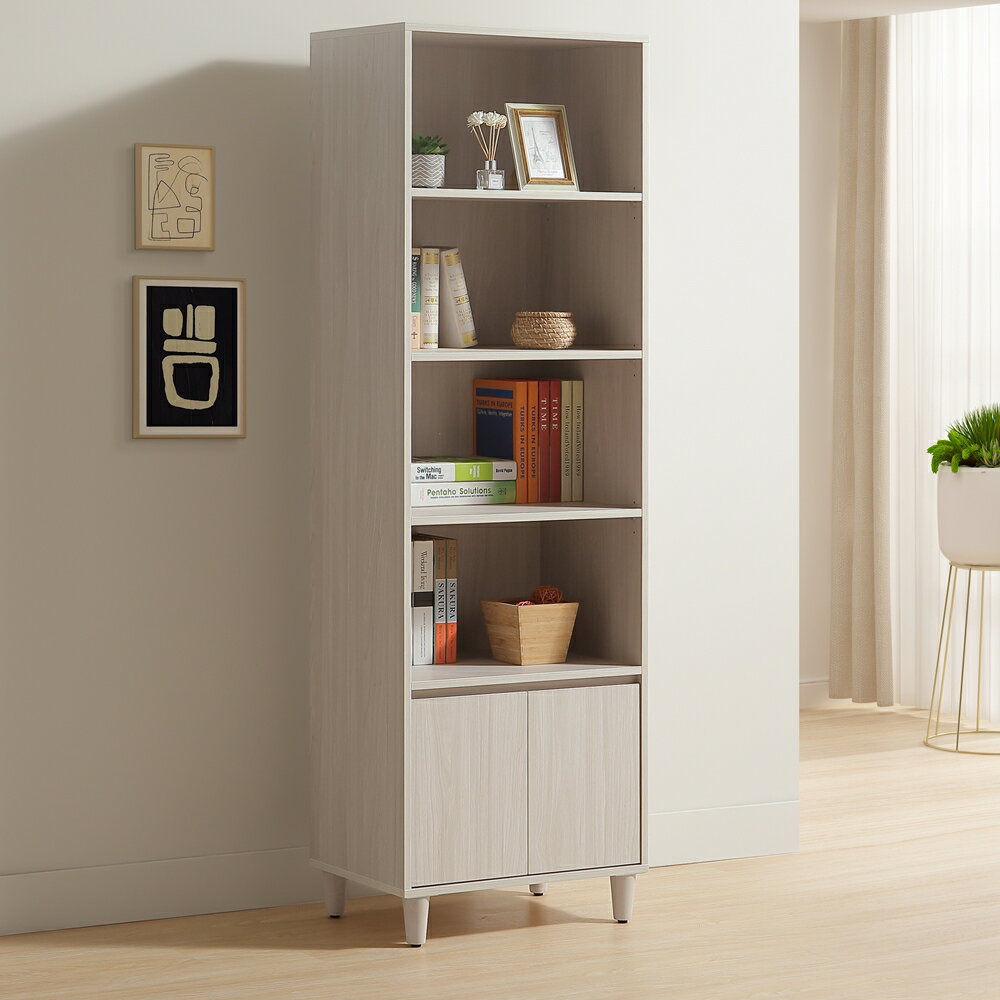 【直人木業】UL極簡風白榆木60CM書櫃/置物櫃｜休閒空間｜APP結帳再賺4%點數 1