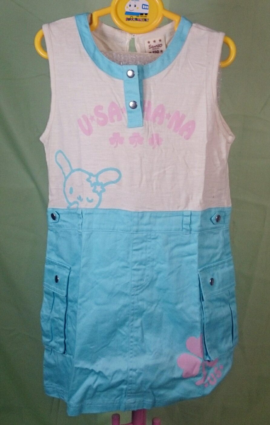 【震撼精品百貨】花小兔 U-Sa-Ha-Na 削肩連身裙 震撼日式精品百貨