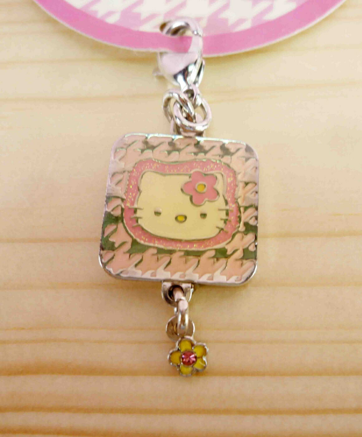 【震撼精品百貨】Hello Kitty 凱蒂貓 KITTY吊飾拉扣-年度限定版-1995年-方形 震撼日式精品百貨